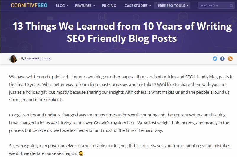 BLOG | Cognitive SEO