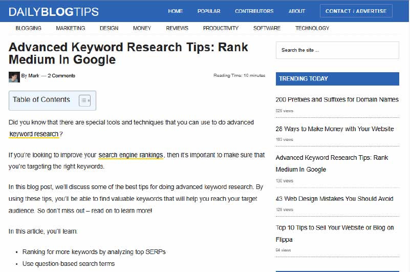 Blog | Daily Blog Tips