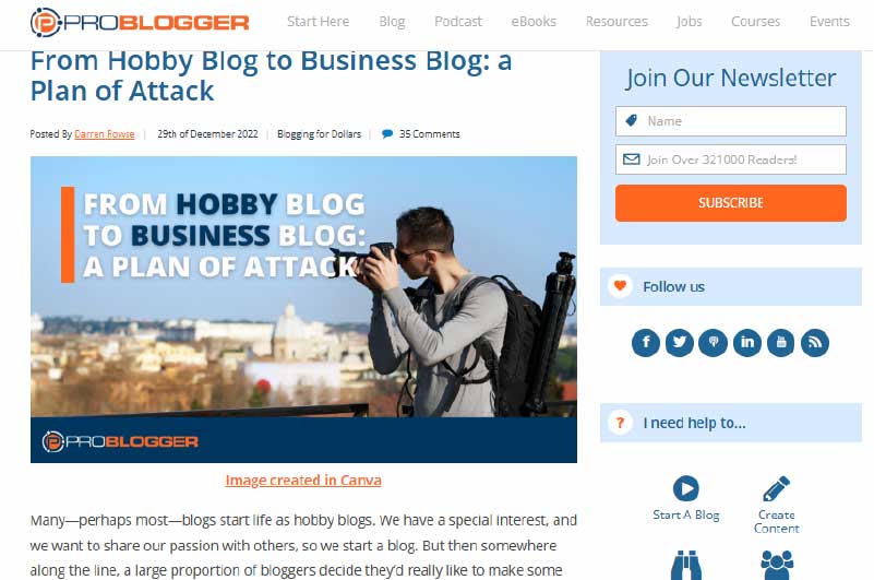 Blog | Pro Blogger