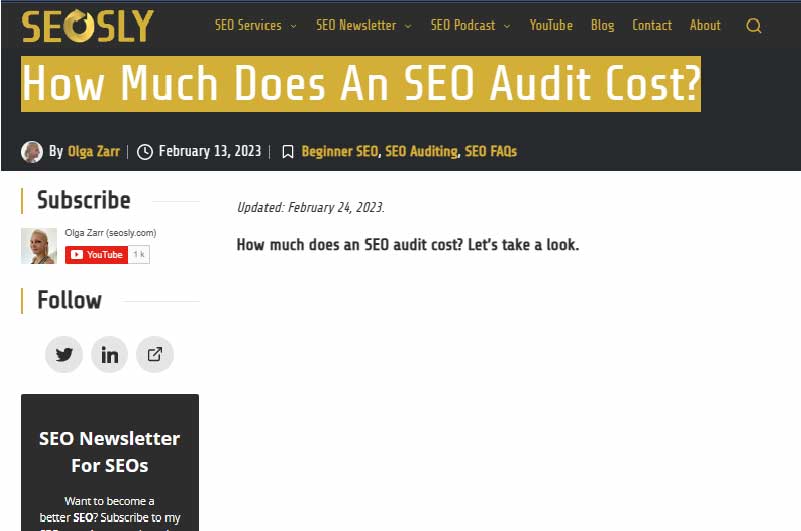 Blog | SEOSLY