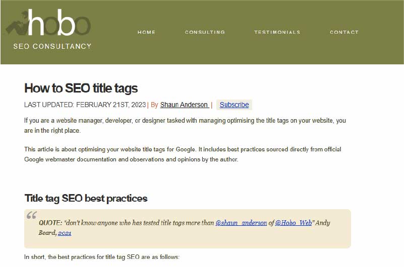 Blog | Hobo Web