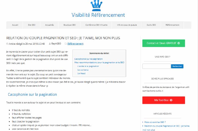 Blog | Visibilité référencement