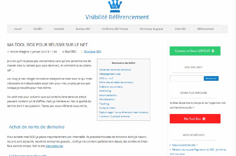 Blog | Visibilité référencement