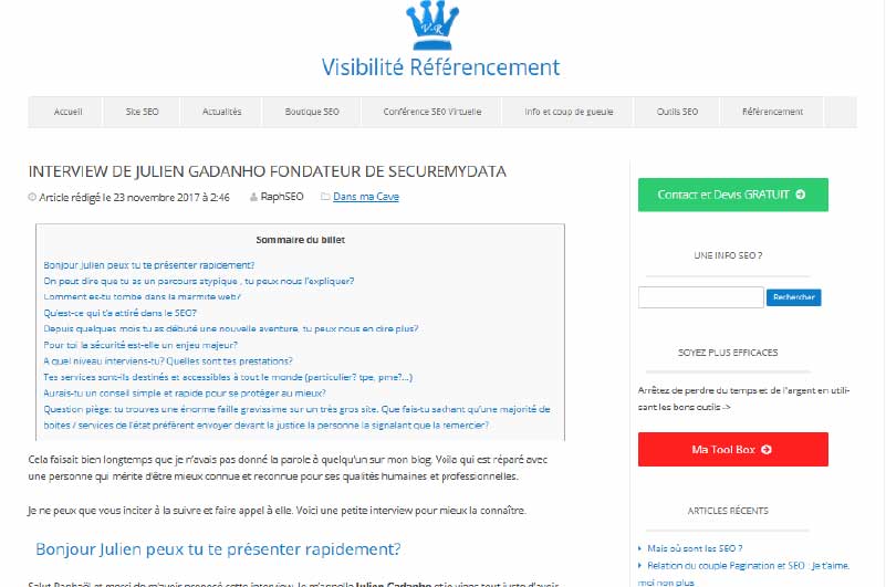Blog | Visibilité référencement