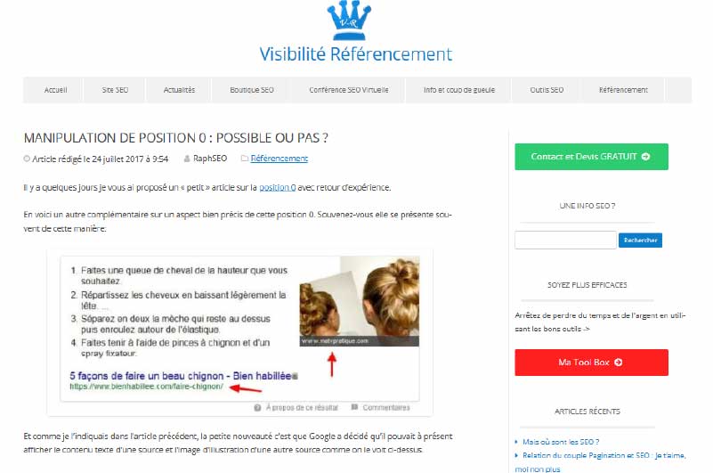 Blog | Visibilité référencement