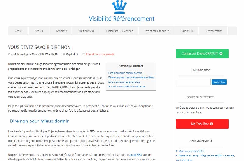 Blog | Visibilité référencement