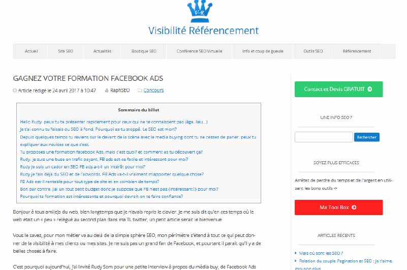 Blog | Visibilité référencement