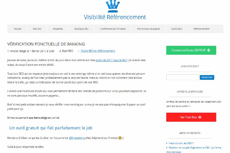 Blog | Visibilité référencement