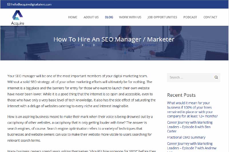 Blog | Acquired Digital Talent