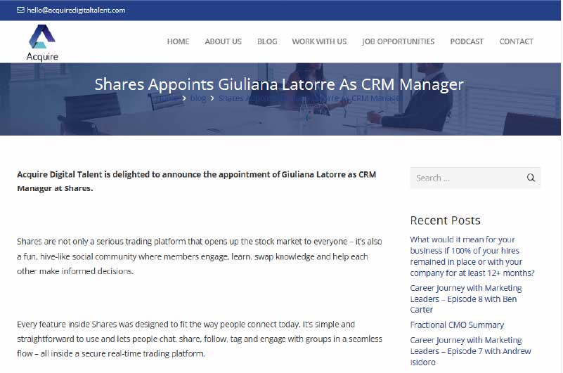 Blog | Acquired Digital Talent