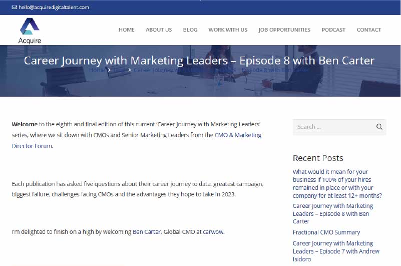 Blog | Acquired Digital Talent