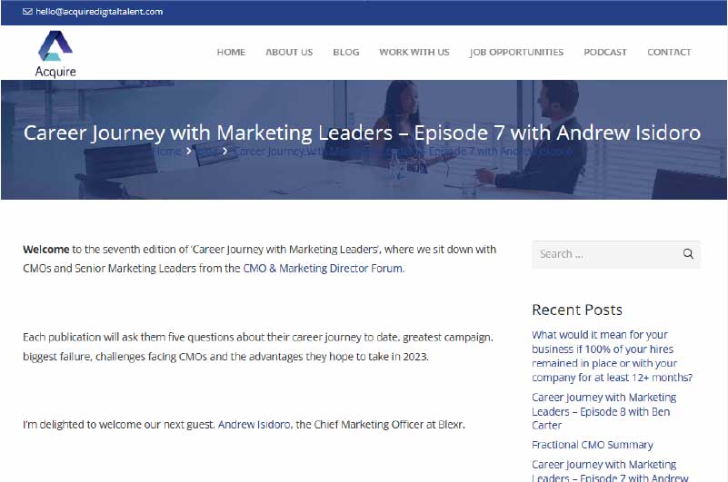 Blog | Acquired Digital Talent
