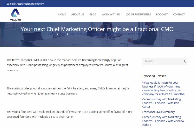 Blog | Acquired Digital Talent