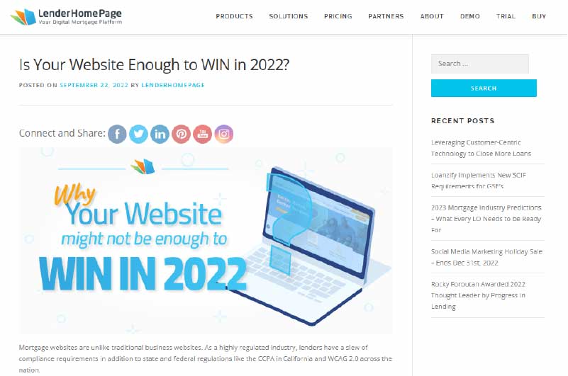 Blog | Lender Homepage