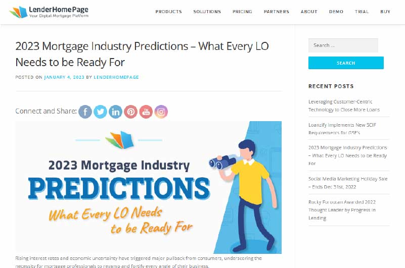Blog | Lender Homepage