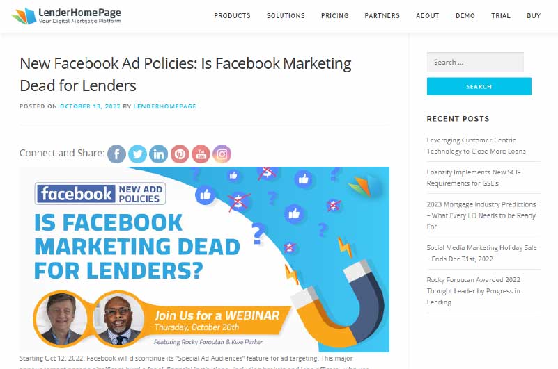 Blog | Lender Homepage
