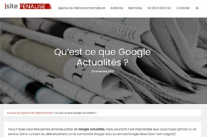 Blog | Site Pénalisé