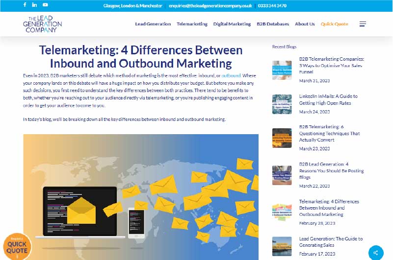 Blog | The Lead Generation Company 