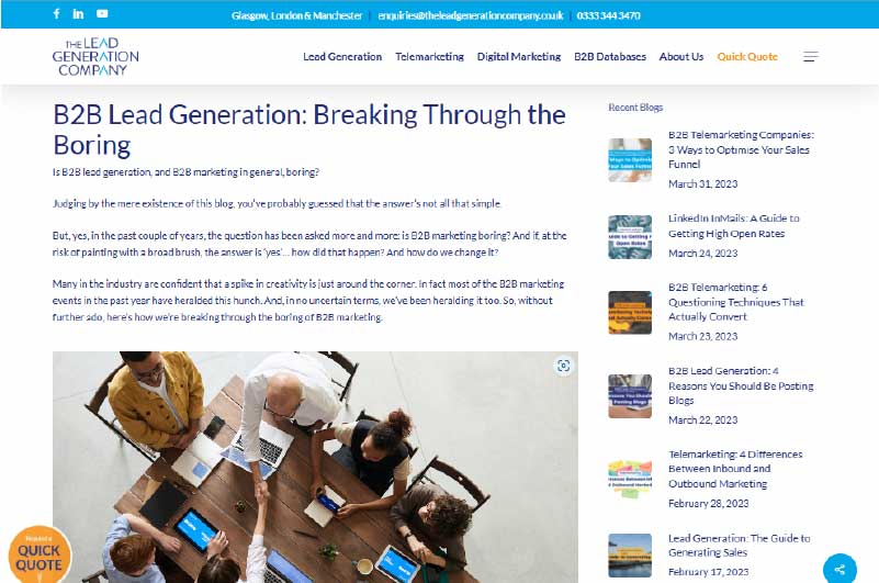 Blog | The Lead Generation Company 