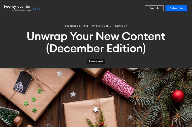 Blog | Twenty over ten