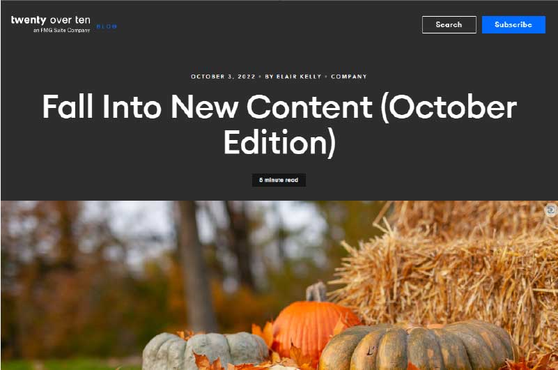 Blog | Twenty over ten