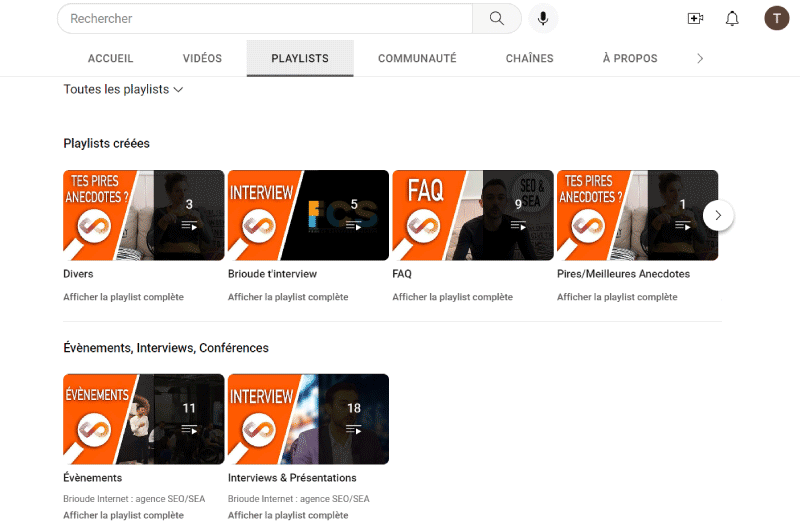 YouTube Channel | Brioude Internet