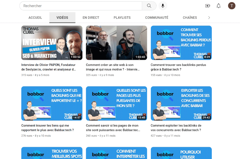 Canais YouTube | Thomas Cubel