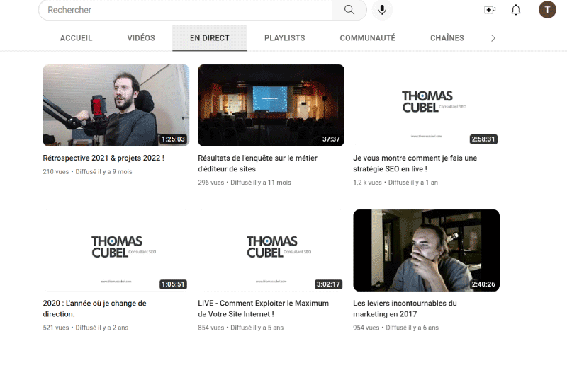 Canais YouTube | Thomas Cubel