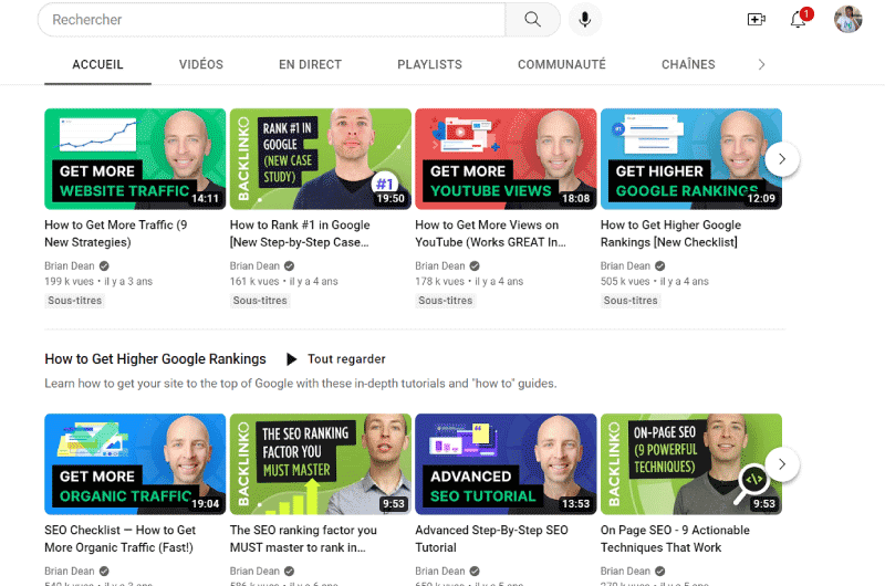 Youtube channels | Backlinko