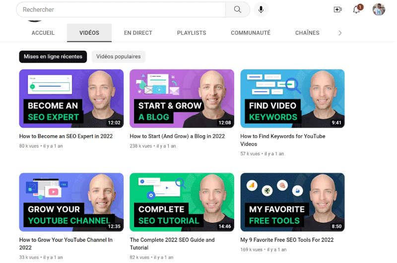 Youtube channels | Backlinko