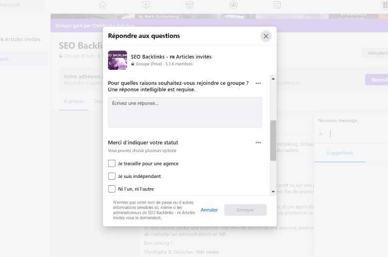 Grupo Facebook | SEO – Backlinks – Guest posts