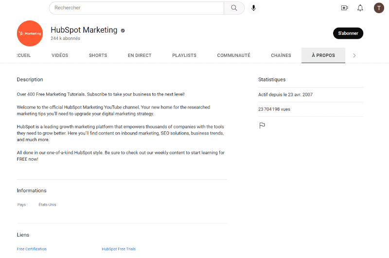 HubSpot | Canales Youtube