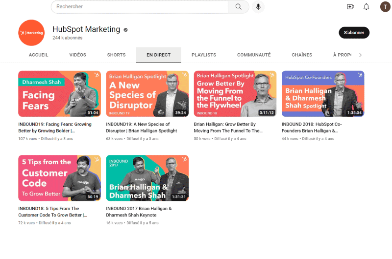 HubSpot | Canales Youtube