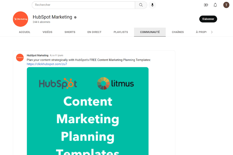 HubSpot | Canales Youtube