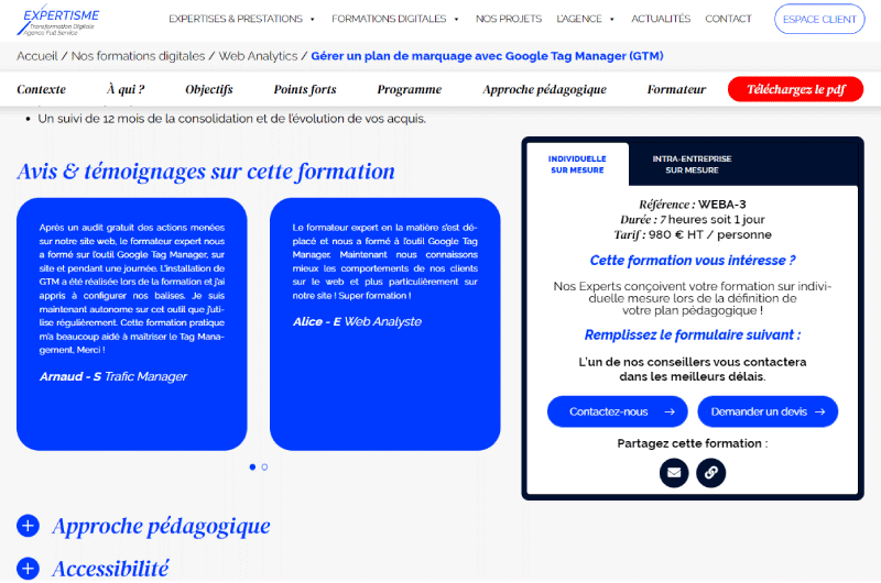 Expertisme | Gérer un plan de marquage avec Google Tag Manager (GTM)