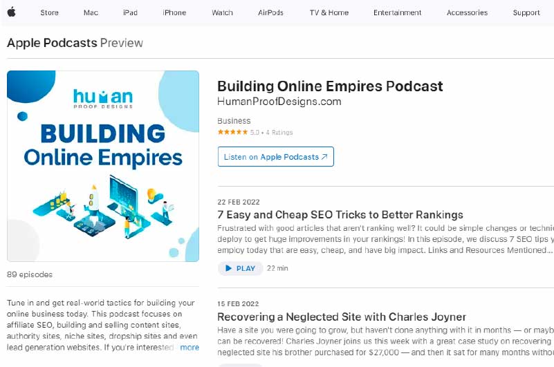   Podcast |  Building Online Empires